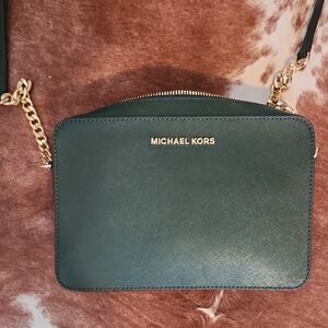 Michael Kors Dark Green Crossbody Bag